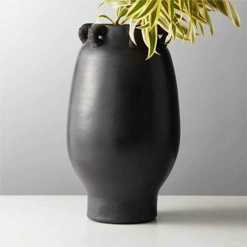 Acadia Black Ceramic Vase 4 Acadia Black Ceramic Vase - Image 2