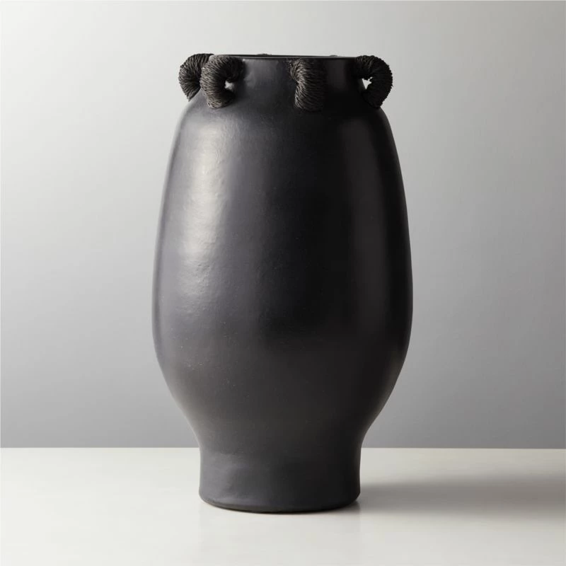 Acadia Black Ceramic Vase 3 Acadia Black Ceramic Vase