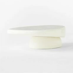 Alastor Oval High-Gloss White Concrete Coffee Table -marin sHOP AlastorWhtCoffeeTable3QBSSS23