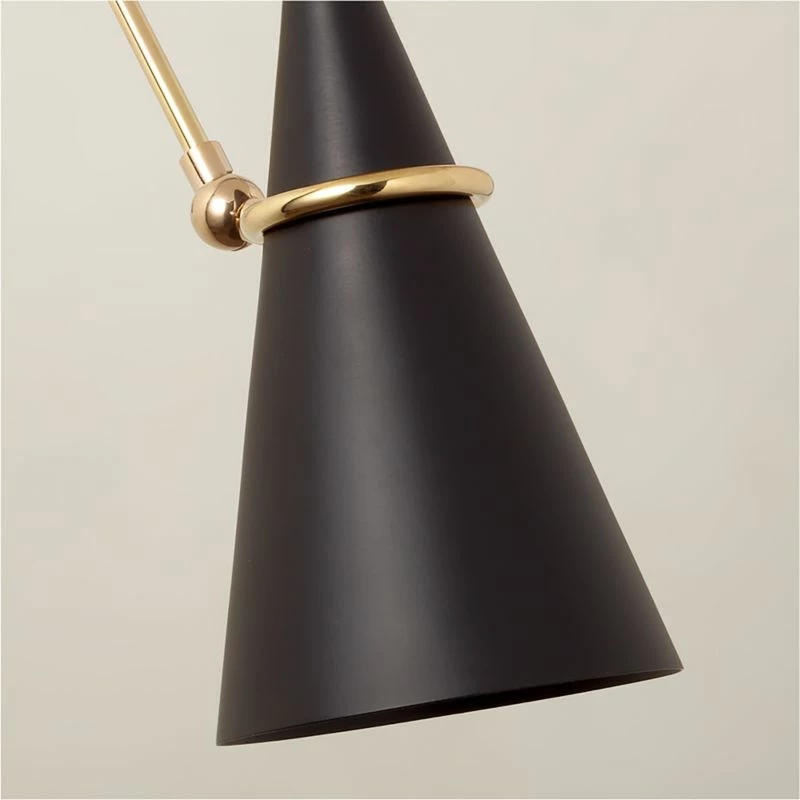 Aldus Black And Polished Brass Articulating Wall Sconce 6 Aldus Black And Polished Brass Articulating Wall Sconce - Image 4