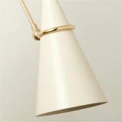 Aldus Ivory And Polished Brass Articulating Wall Sconce -marin sHOP AldusIvNPldBrsArtlngScncAVSHF22