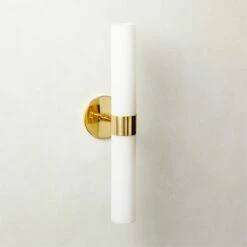 Amie Polished Brass Wall Sconce Light