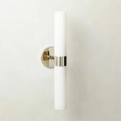 Amie Polished Nickel Wall Sconce Light
