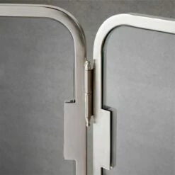 Amos Polished Nickel Fireplace Screen -marin sHOP AmosPlshdNklFrplcScreenAV2SHF21