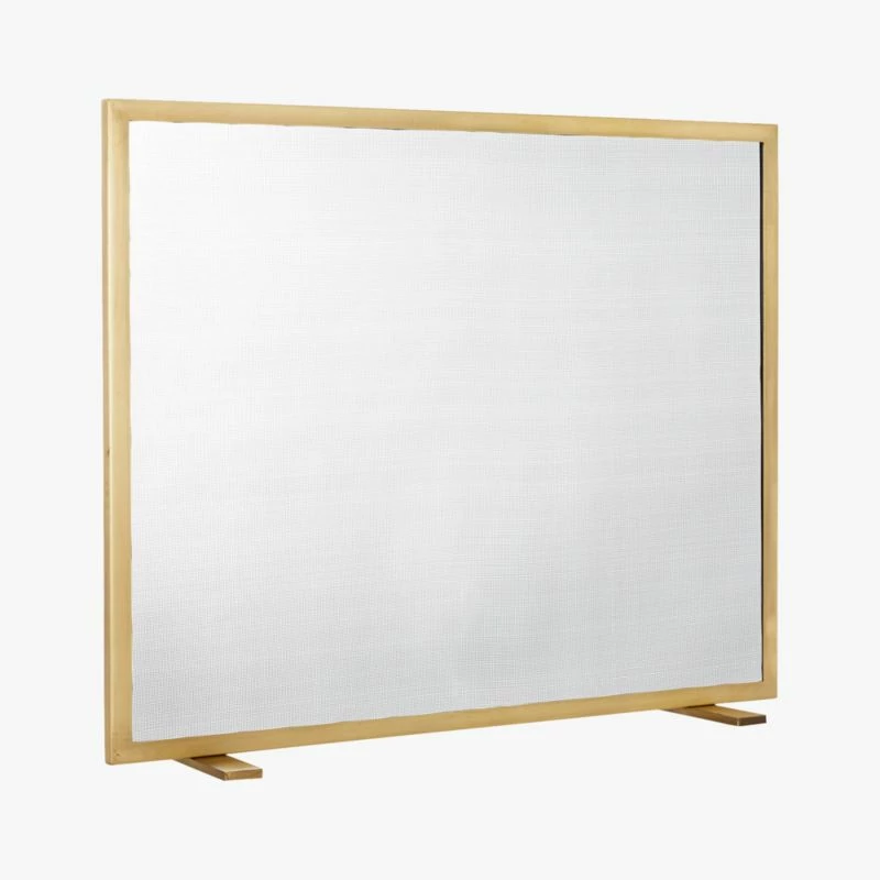 Antique Brass Fireplace Screen 8 Antique Brass Fireplace Screen - Image 6