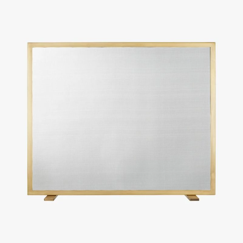 Antique Brass Fireplace Screen 7 Antique Brass Fireplace Screen - Image 5