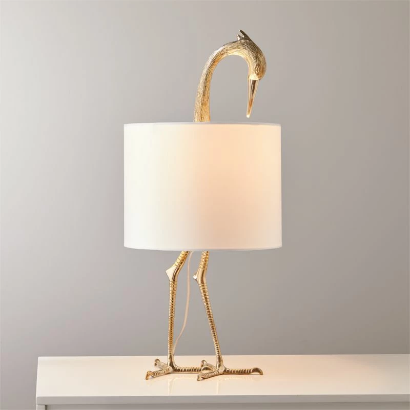 Archibald Brass Bird Table Lamp 4 Archibald Brass Bird Table Lamp - Image 2