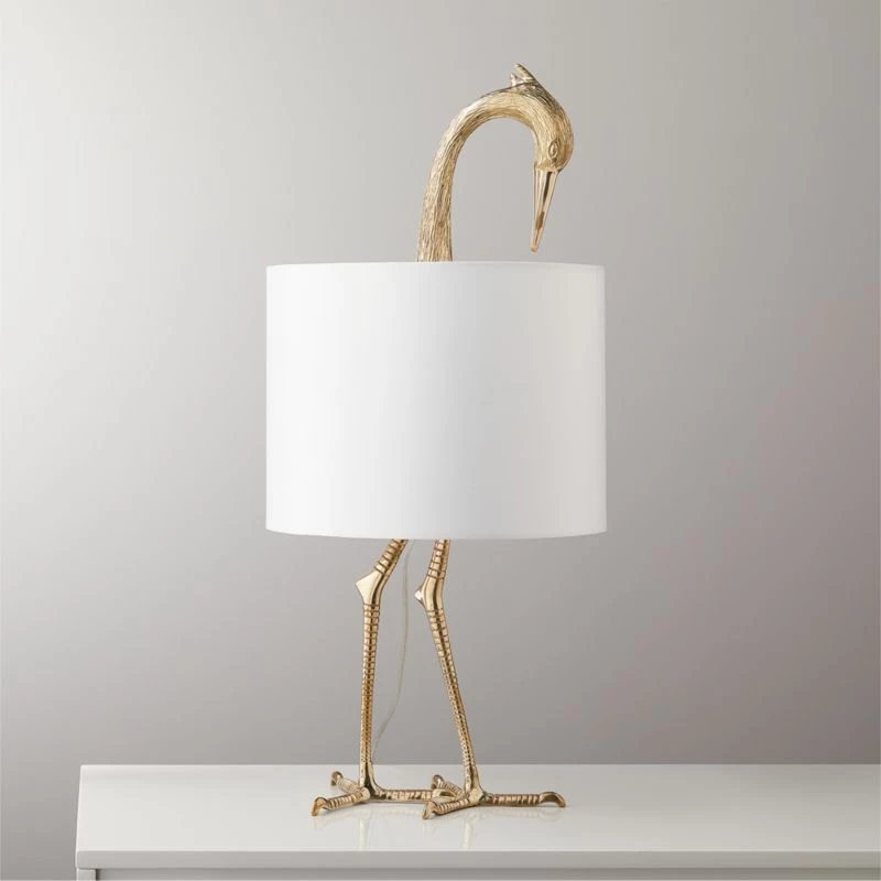 Archibald Brass Bird Table Lamp 3 Archibald Brass Bird Table Lamp