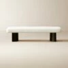 Argyle White Linen Upholstered Bench -marin sHOP ArgyleLinenBenchSnowSHF23