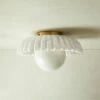 Ariel Fluted Marble Flush Mount Light