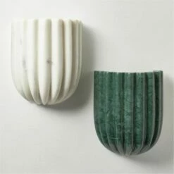 Ariel Fluted Green Marble Wall Sconce Light -marin sHOP ArielSconceGroupFHS23 1
