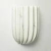 Ariel Fluted White Marble Wall Sconce Light -marin sHOP ArielWhiteMarbleSconceSHS23