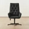 Arzella Charcoal Burl Office Chair -marin sHOP ArzellaChairSHF21