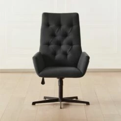 Arzella Charcoal Burl Office Chair