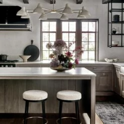 Presley Ivory Enameled And Polished Brass Chandelier -marin sHOP AtlasShearlingWhiteCounterAG21 1x1