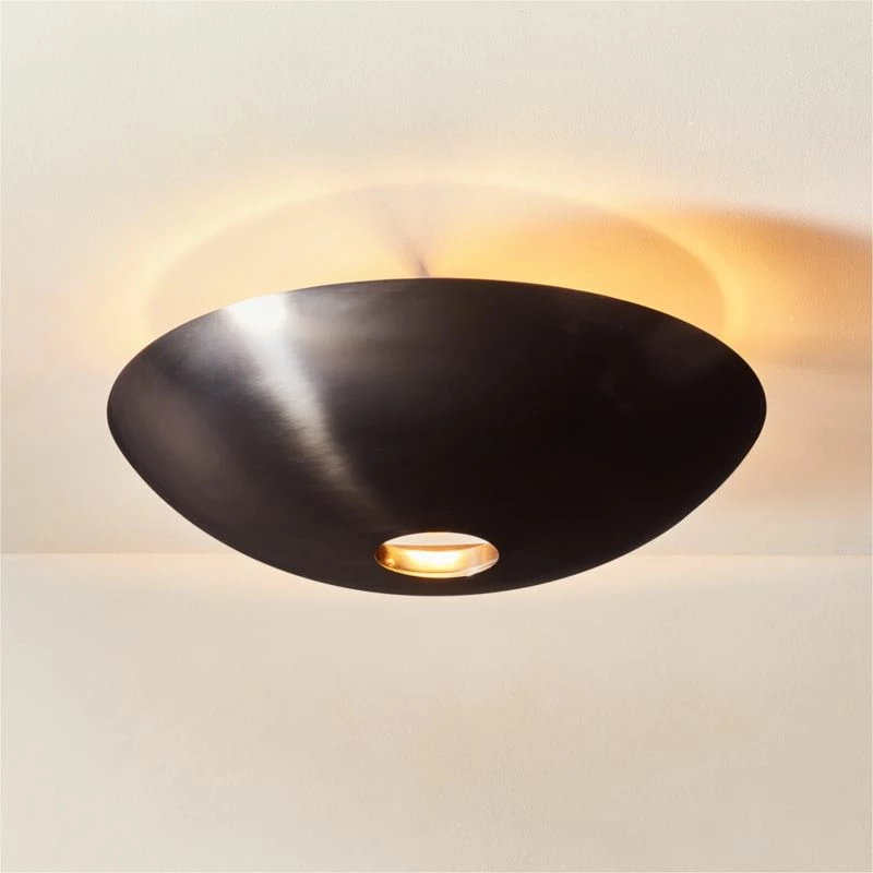 Auden Blackened Brass Flush Mount Light 16.5" 4 Auden Blackened Brass Flush Mount Light 16.5" - Image 2