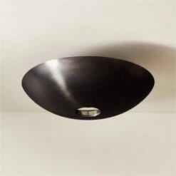 Auden Blackened Brass Flush Mount Light 16.5"
