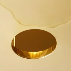 Auden Polished Brass Flush Mount Light 30" -marin sHOP AudenFlushMount30inAV2SHF21