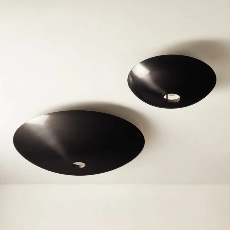 Auden Blackened Brass Flush Mount Light 16.5" 6 Auden Blackened Brass Flush Mount Light 16.5" - Image 4