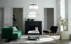 Cue Carbon Black Velvet Chair -marin sHOP AvecEmeraldGreenSofaJN20