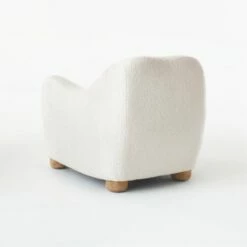 Bacio Cream Boucle Lounge Chair With Bleached Oak Legs -marin sHOP BacioLoungeChairCream3QBSSS21