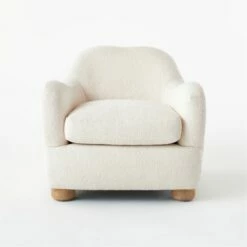 Bacio Cream Boucle Lounge Chair With Bleached Oak Legs -marin sHOP BacioLoungeChairCreamSOSSS21