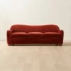 Bacio Merlot Curved Velvet Sofa With Walnut Legs 2 Bacio Merlot Curved Velvet Sofa With Walnut Legs -marin sHOP BacioMerlotSofaSHF22