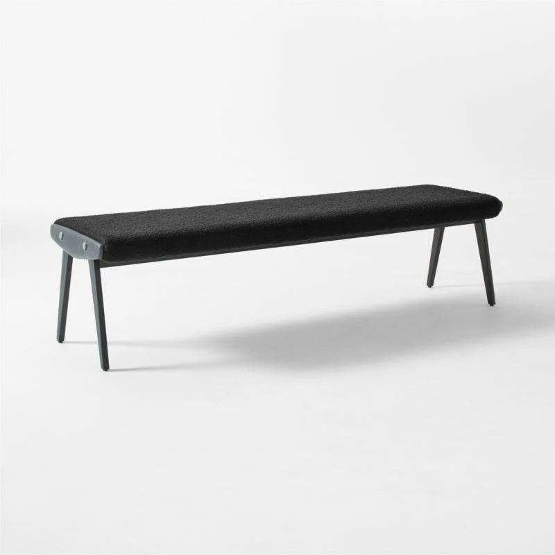 Baja Black Boucle Bench 6 Baja Black Boucle Bench - Image 4
