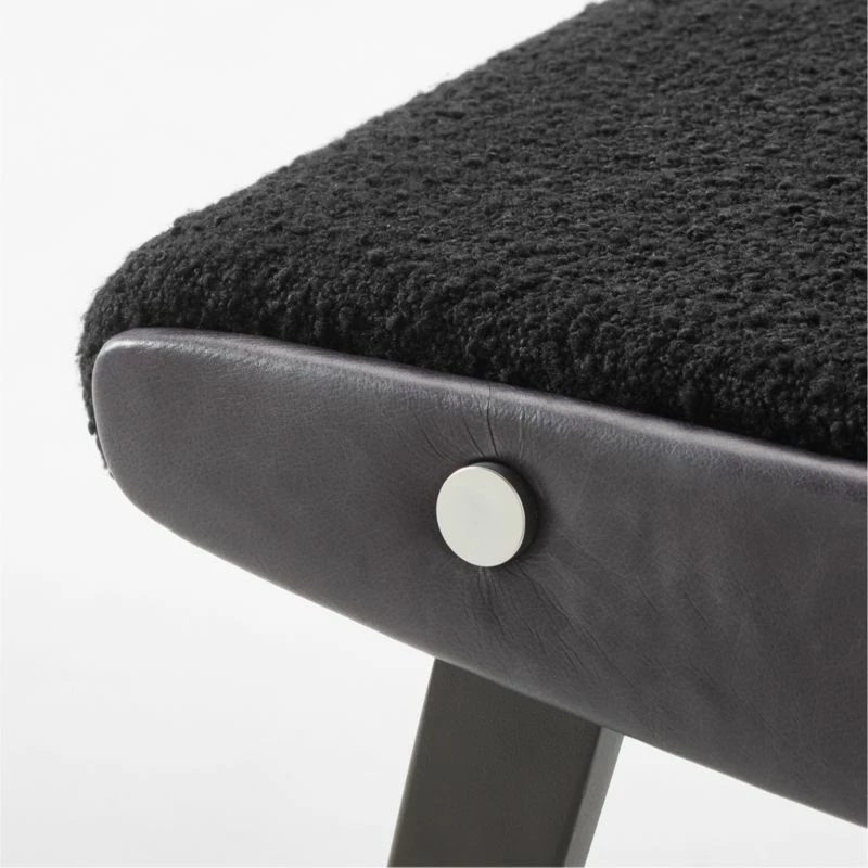 Baja Black Boucle Bench 8 Baja Black Boucle Bench - Image 6