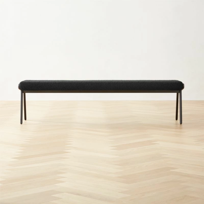 Baja Black Boucle Bench 3 Baja Black Boucle Bench