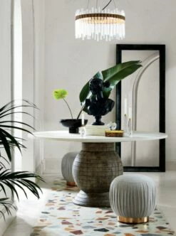 Black Ceramic Pedestal Bowl -marin sHOP BalanceRoundPedestalDiningTableAg19 1