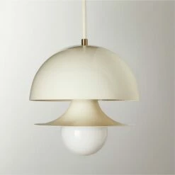 Bali White Pendant Light 14"
