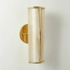 Bander Twisted Cream Vellum Wall Sconce Light