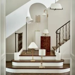 Pogo Brass And Cane Table Lamp -marin sHOP BarnesBrassAndBlackLeatherAG21 1x1