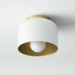 Bell White Flush Mount Light