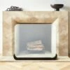 Black Curve Fireplace Screen -marin sHOP BlackCrvFireplaceScreenSHF22