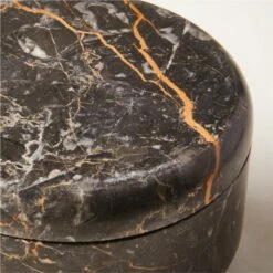 Black Golden Marble Candle Bowl -marin sHOP BlackGldnMrblCandleBowlAV2SHF22