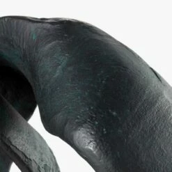 Black Aluminum Ribbon Table Sculpture -marin sHOP BlackRibbonSculptureAVS20