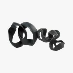 Black Aluminum Ribbon Table Sculpture -marin sHOP BlackRibbonSculptureS20
