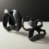 Black Aluminum Ribbon Table Sculpture 2 Black Aluminum Ribbon Table Sculpture -marin sHOP BlackRibbonSculptureSHS20