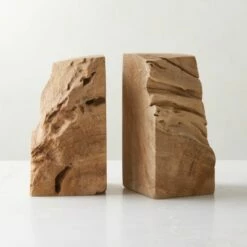 Teak Bookends Set Of 2 -marin sHOP BleachedTeakBookendsS2AVSHS23