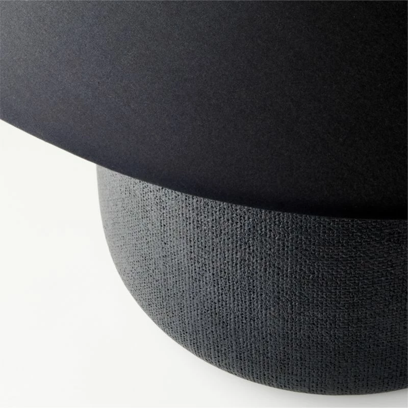 Block Black Lacquered Linen Table Lamp 5 Block Black Lacquered Linen Table Lamp - Image 3