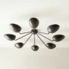 Boccia Curved Shade Matte Black Flush Mount Light -marin sHOP BocciaCdShdMttBkFlshMntROS22
