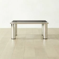 Bovisio Square Smoked Glass Coffee Table