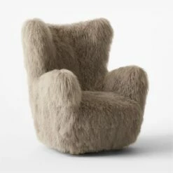 Bozzi Taupe Mongolian Sheepskin Accent Chair 14 Bozzi Taupe Mongolian Sheepskin Accent Chair -marin sHOP BozziDkGryMnglnShpsknChr3QSSF22