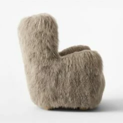 Bozzi Taupe Mongolian Sheepskin Accent Chair 15 Bozzi Taupe Mongolian Sheepskin Accent Chair -marin sHOP BozziDkGryMnglnShpsknChrSDSSF22