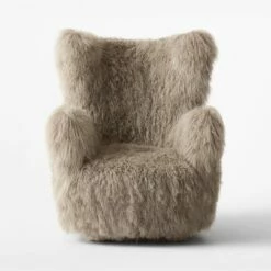 Bozzi Taupe Mongolian Sheepskin Accent Chair 13 Bozzi Taupe Mongolian Sheepskin Accent Chair -marin sHOP BozziDkGryMnglnShpsknChrSOSSF22