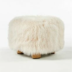 Bozzi Mongolian Sheepskin Ottoman -marin sHOP BozziMnglnShpsknOttoman3QSSS21