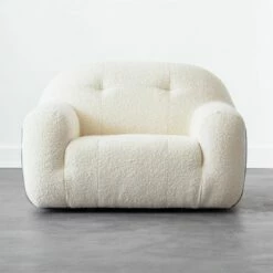 Brace Cream Boucle Chair