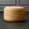 Braided Natural Jute Pouf -marin sHOP BraidedHempPoufSHF18 1x1
